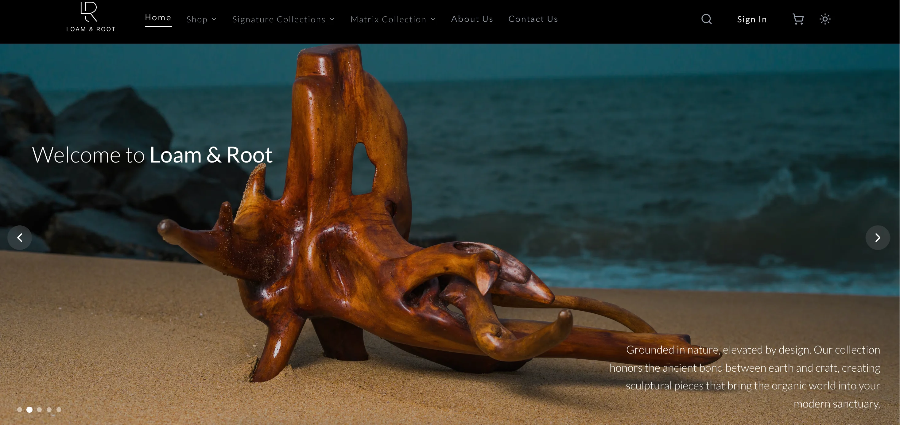 Premium natural arts & sculptures ecommerce app